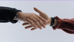 two hands shaking
